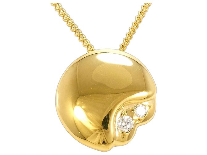 Autre Marque Collar de oro amarillo de 18K con diamante Dorado