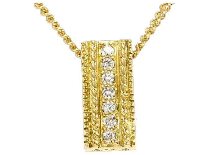 Autre Marque Collar de oro amarillo de 18K con diamante Dorado