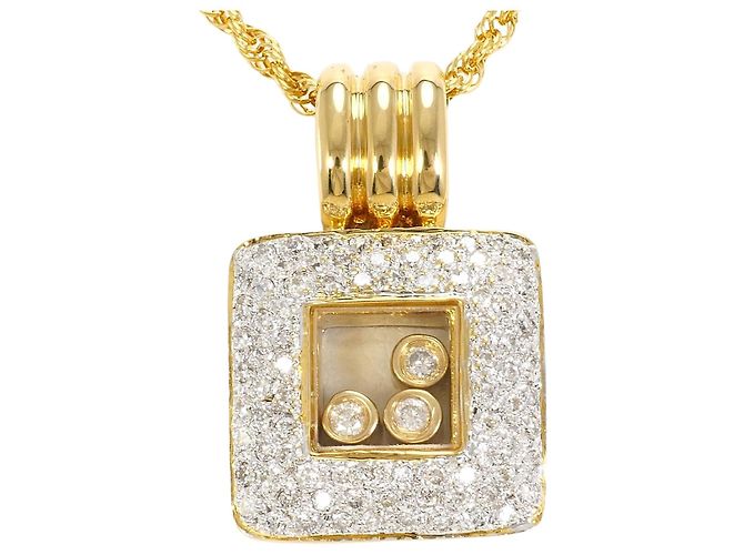 Autre Marque 18K Goldhalskette mit Diamant Golden