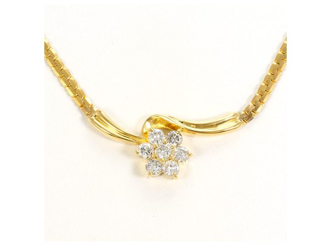 Autre Marque Collar de oro amarillo de 18K con diamante Dorado
