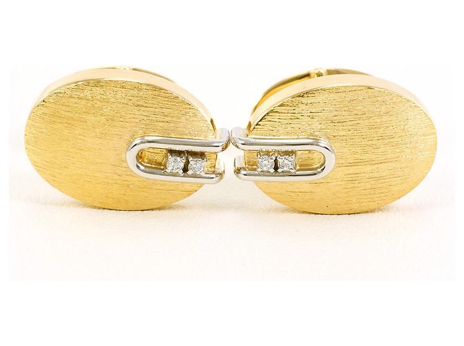Autre Marque Abotoaduras em ouro amarelo 18K e platina Dourado