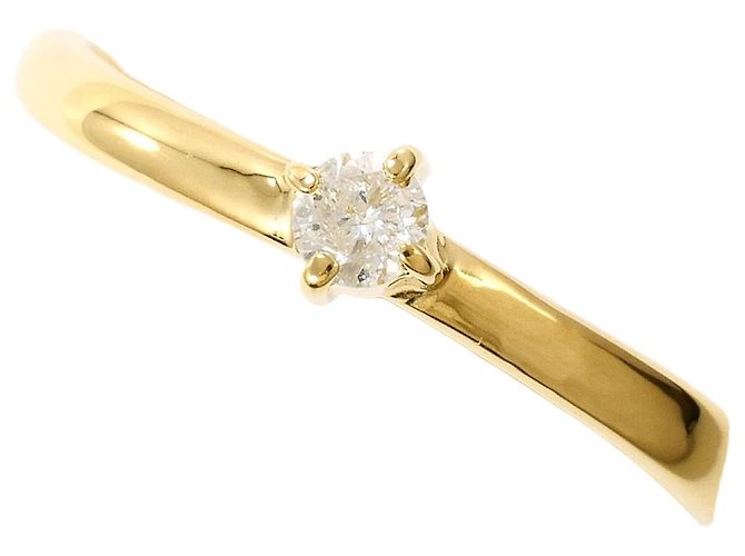 Autre Marque 18K Gelbgold-Ring mit Diamant Golden