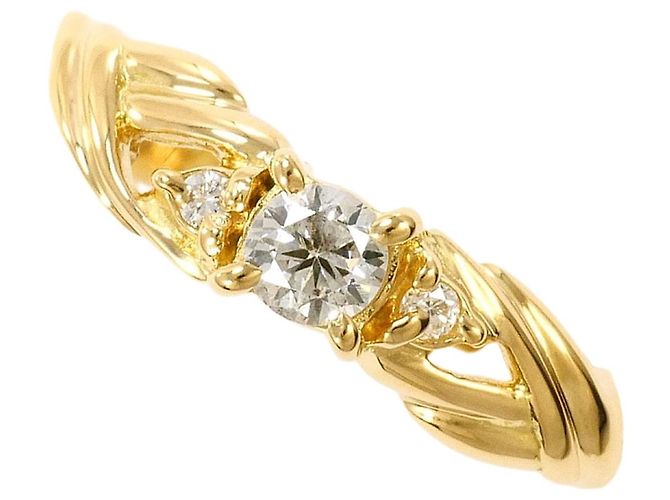 Autre Marque 18K Gelbgold-Ring mit Diamanten Golden