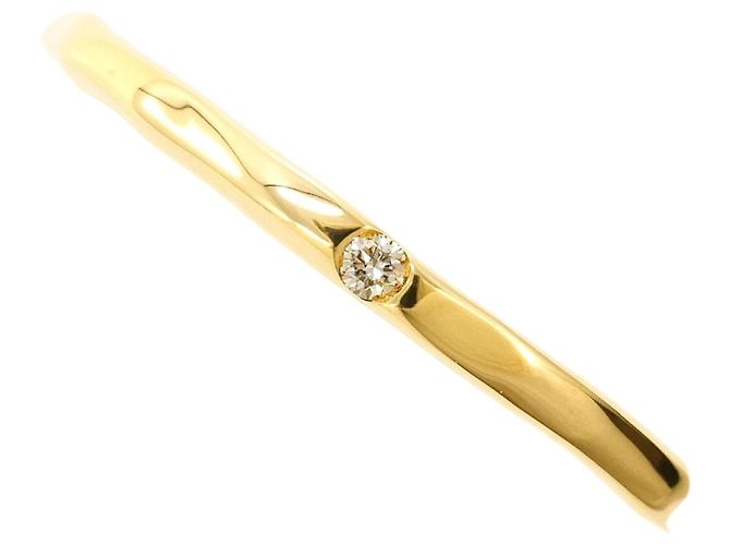 Autre Marque 18K Gelbgold-Ring mit Diamant Golden