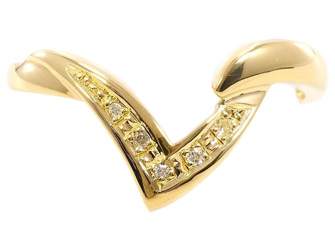 Autre Marque 18K Gelbgold-Ring mit Diamant Golden