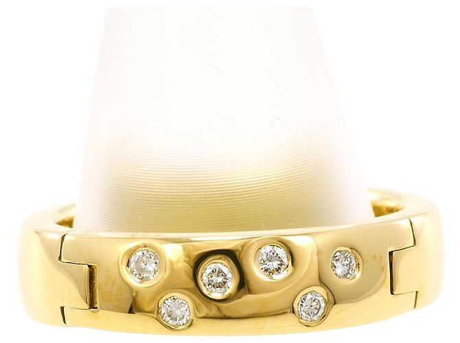 Autre Marque 18K Gelbgold-Ring mit Diamant Golden