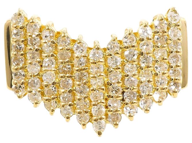 Autre Marque 18K Gelbgold-Ring mit Diamant Golden