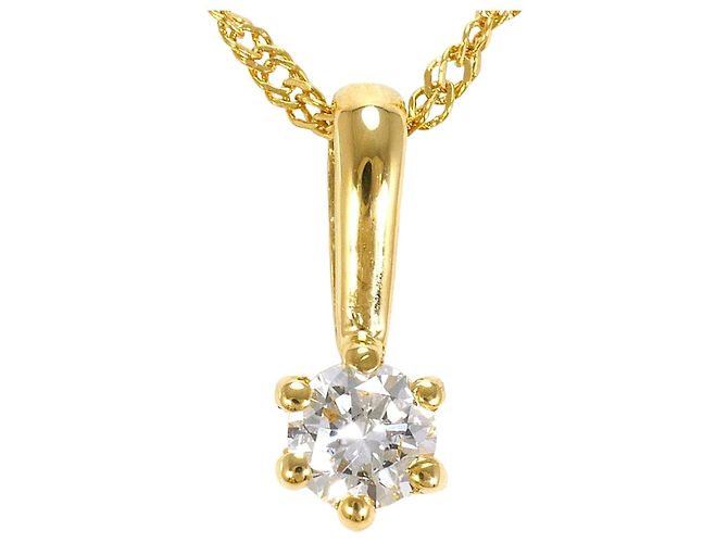 Autre Marque Collar de oro amarillo de 18K con diamante Dorado