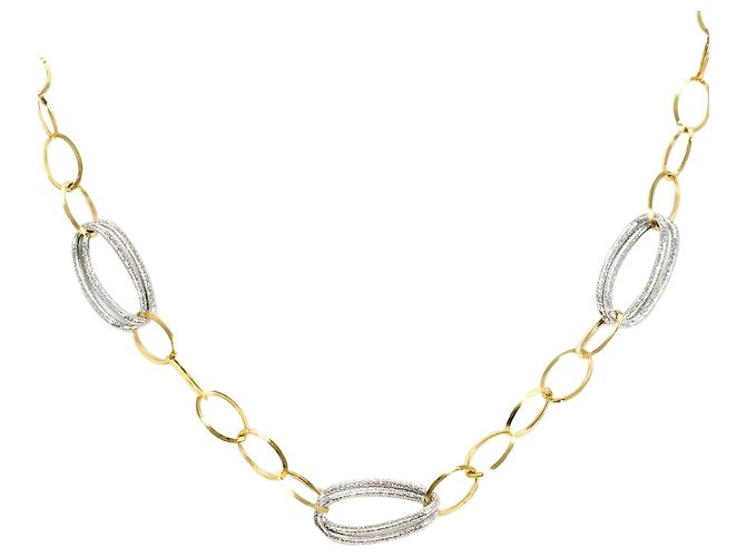 Autre Marque Collar de oro de 18K blanco y amarillo Dorado