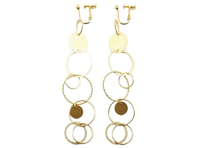 Autre Marque Orecchini pendenti in oro giallo 18K D'oro