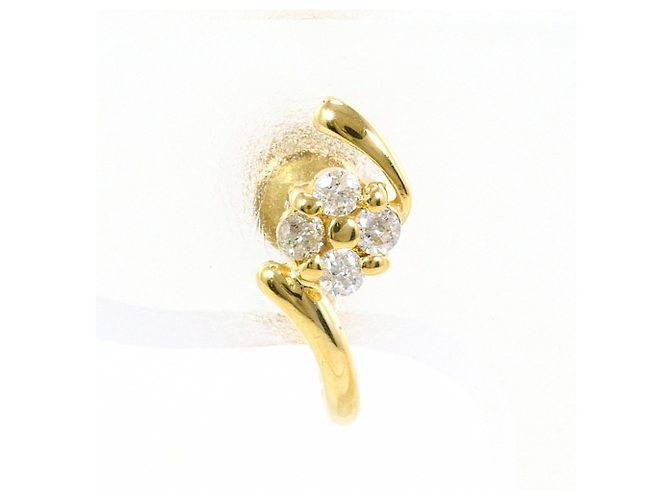 Autre Marque Orecchini a lobo in oro giallo 18K e diamante D'oro