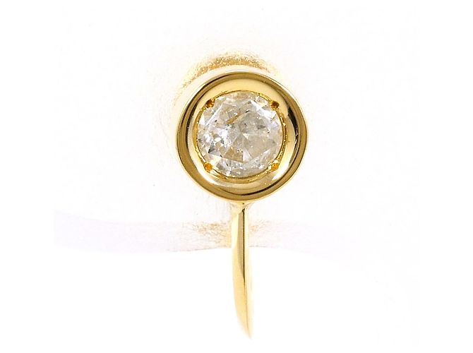 Autre Marque Orecchini a lobo con diamante in oro giallo 18K D'oro