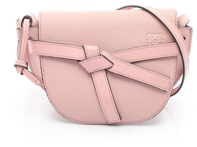 Mini bolso de hombro Loewe Gate Rosa