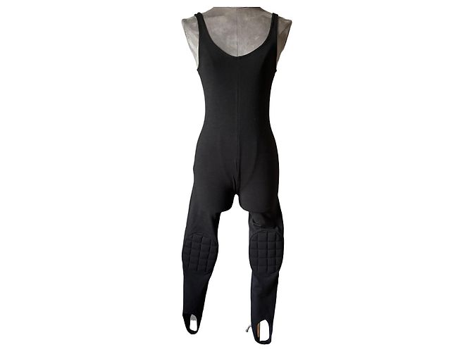 Jean Paul Gaultier Junior Macacão Preto Joelheiras Acolchoadas
