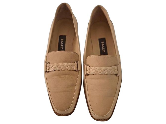 Bally Grolley Mocassins de couro bege