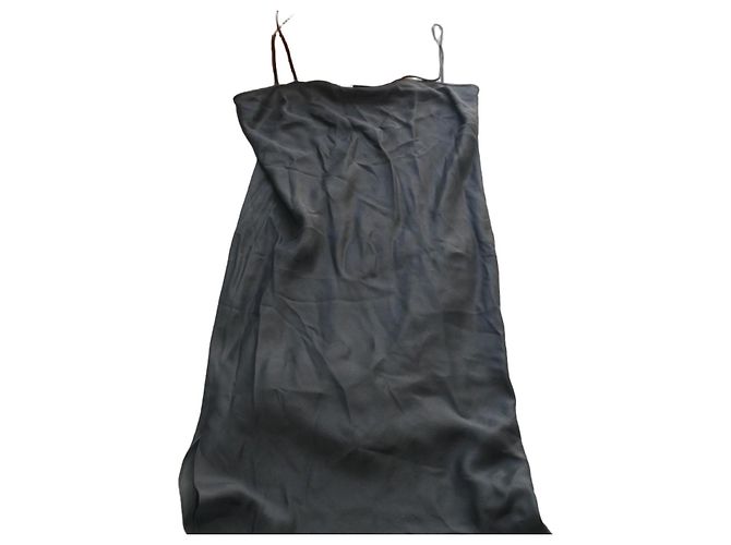 Hermès Seidenkleid Anthrazitgrau