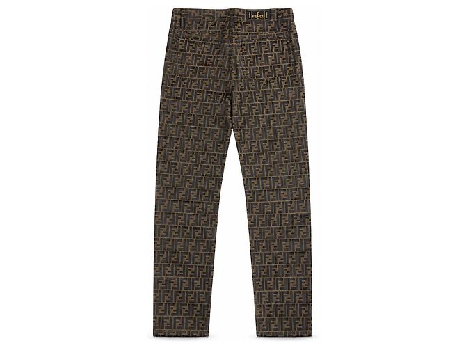 Jeans Fendi Zucca FF Monogram Castaño Monograma