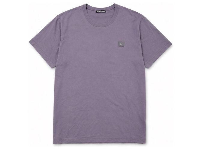 Acne Studios Camiseta Face Patch em algodão - Lilás Roxo