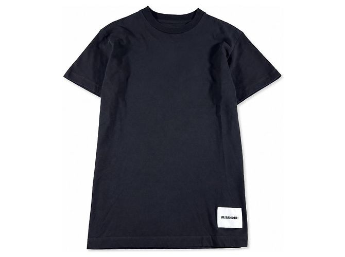 Jil Sander Bio-Baumwoll T-Shirt - Schwarz