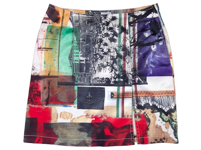 Moschino Jeans Minigonna Venus Print Multicolore