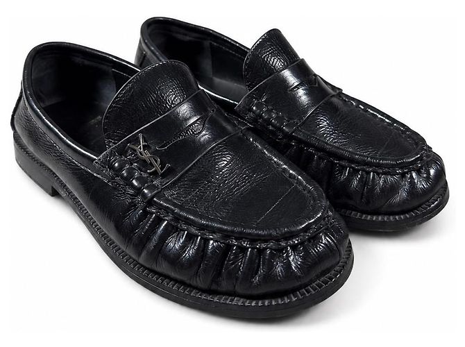 Mocassini Saint Laurent in pelle nera Nero