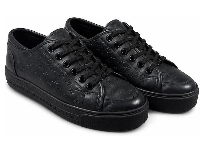 Sneaker Louis Vuitton in pelle nera Monogram Nero
