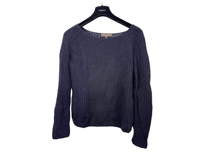 Loro Piana Kaschmir-Seide Strickpullover - Navy Blau Dunkelblau