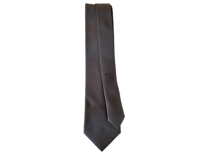Hermès Grey Silk Tie