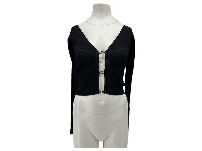 Autre Marque Cardigã preto de viscose IOANNES