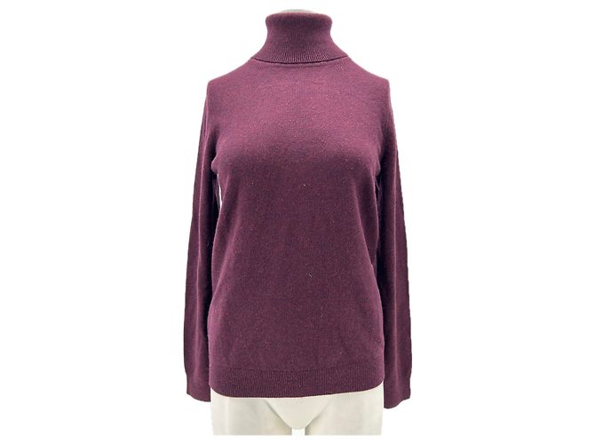 Eric Bompard Rollkragenpullover Kaschmir Dunkelrot M Bordeaux 