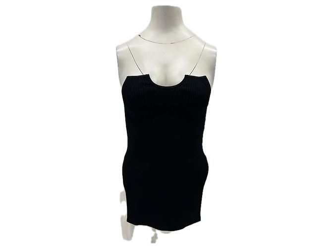 Top preto de viscose Tibi