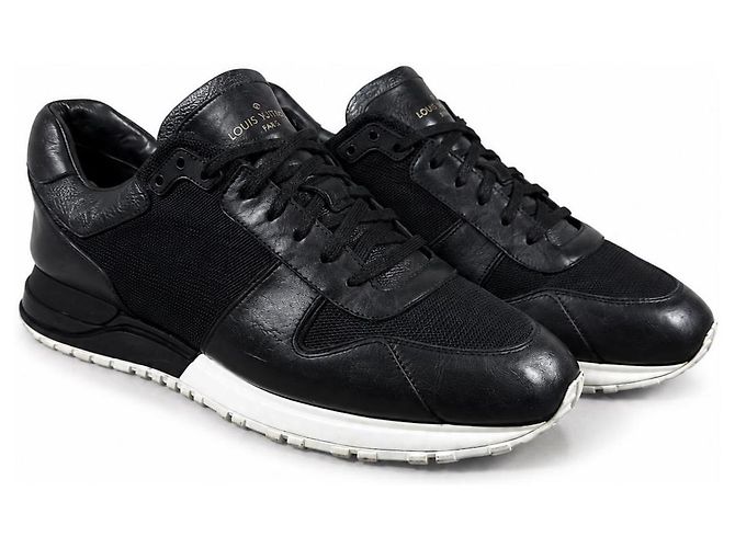 Louis Vuitton Run Away Sneaker Leder Mesh Schwarz