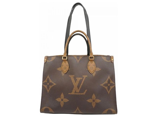 Sac cabas Louis Vuitton Monogram Giant Reverse OnTheGo MM Marron