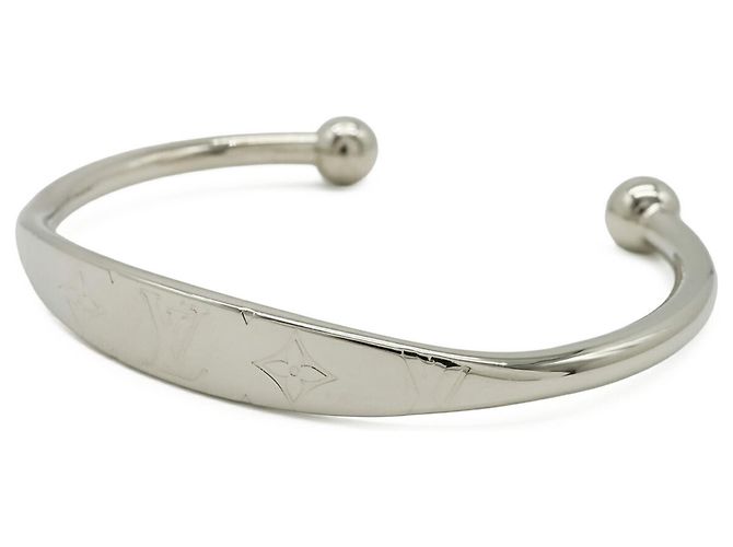 Bracciale Bangle Jonc Monogram Louis Vuitton Argento Monogramma 