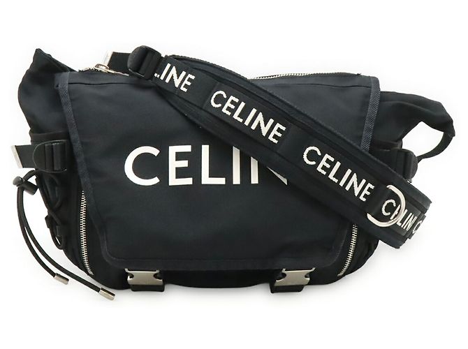 Céline Borsa CELINE Medium Trekking Nero Bianco