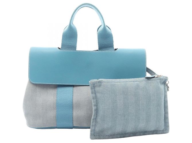 Hermès Bolsa Hermes Valparaiso PM Blue Jean Azul