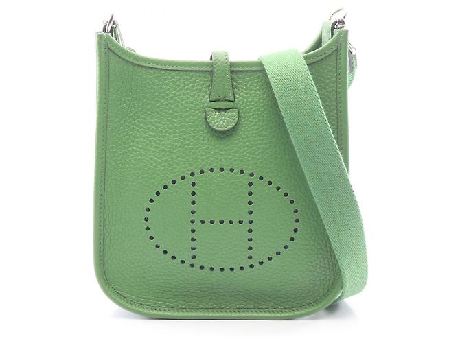 Hermès Borsa a tracolla Hermes Evelyne TPM Amazon Vert Yucca Verde Verde chiaro