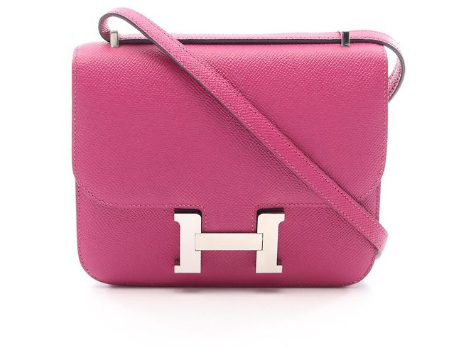 Hermès Bolsa de ombro Hermes Constance 3 Mini Rosa Roxo