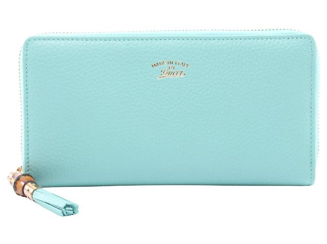 Bamboo Cartera larga redonda de bambú Gucci Azul