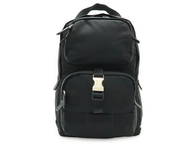 Borsa a tracolla in nylon e pelle Prada Nero