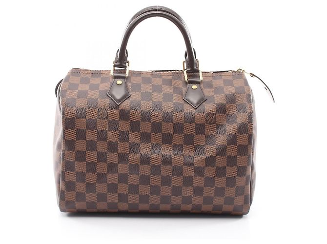 Sac à main Louis Vuitton Speedy 30 Marron Damier ebène