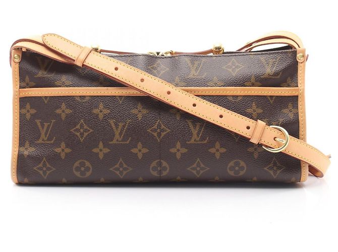 Bolso de hombro largo Popincourt Louis Vuitton Castaño