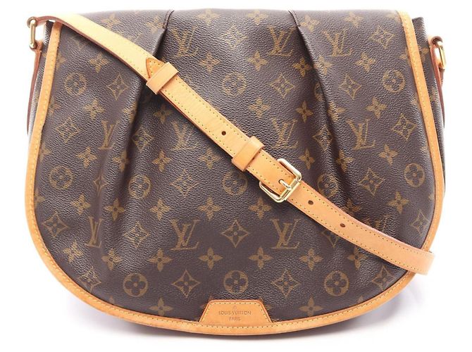 Bolsa de Ombro Louis Vuitton Menilmontant MM Marrom