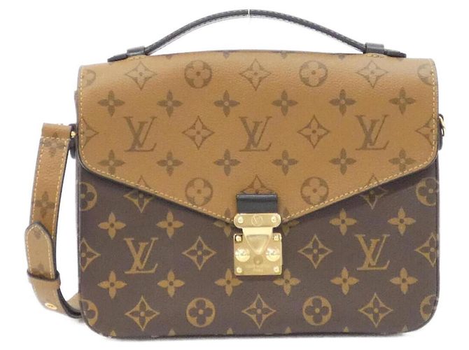 Borsa Louis Vuitton Monogram Reverse Pochette Métis MM M44876 Marrone