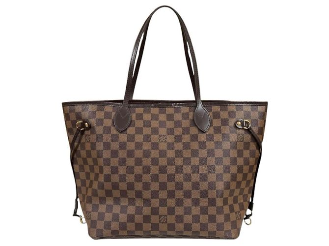 Borsa Tote Louis Vuitton Neverfull MM Damier Marrone Fuschia