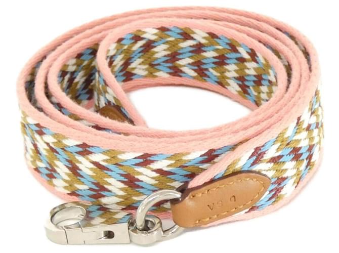 Hermès Tracolla Sangle Zigzag Hermes 077727CK Rosa Bianco Rosso D'oro 