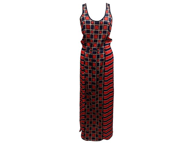 Michael Michael Kors Satin Maxi Dress in Multicolor Polyester Multiple colors