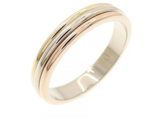 Anillo de boda Cartier de tres oro Plata Dorado
