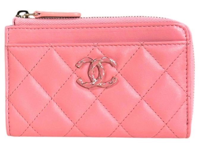 Monedero Matelassé Chanel Rosa