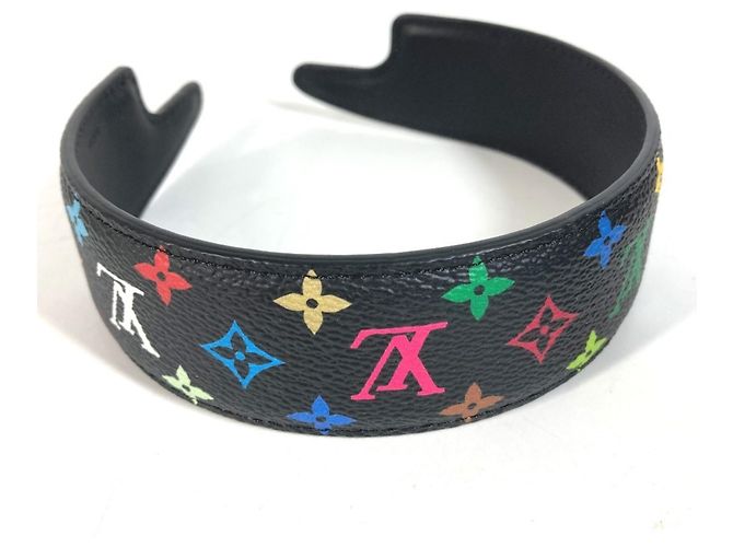 Cerchietto Louis Vuitton Monogram Multicolor Nero